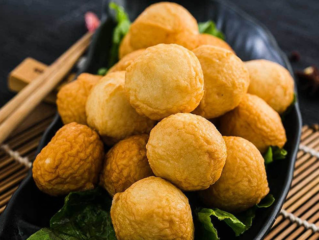 Golden fish balls